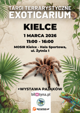 Kielce Wydarzenie Targi Kielce - Targi Terrarystyczne Exoticarium + Wystawa Pająków